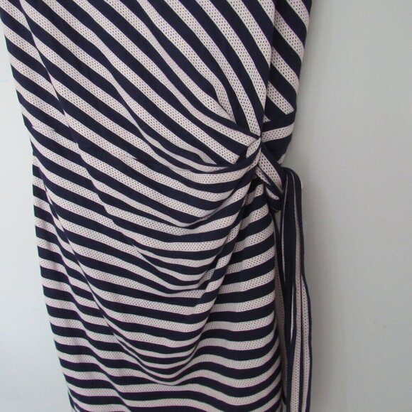 GUESS Blue/White Striped, Sleeveless Dress with tie Size 12 - Picture 4 of 9